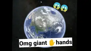 Giant hands holding a building on google earth.
