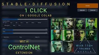 Stable diffusion on google colab | With ControlNet Extension | 1-Click Process #stablediffusion