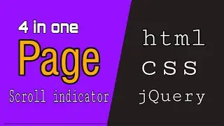 4 in 1 page scroll progress indicator using html css jquery in hindi