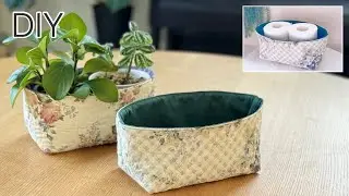 いろいろ使える布バスケット,How To Make Multipurpose Fabric Basket , Easy Sewing Tutorials,Diy