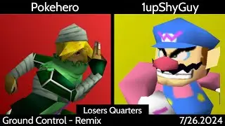 [SSB64] Ground Control (Remix Singles) - Pokehero (Sheik) vs. 1upShyGuy (Wario) Losers Quarters
