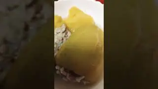 Перец  и томаты с нашего огорода))