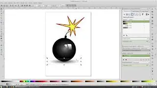 Как нарисовать маленькую бомбочку в Inkscape.