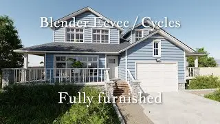 Available now! | Realtime Blender Eevee Interior Tour Modular Classic Style House 16