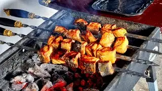 Sturgeon shashlik