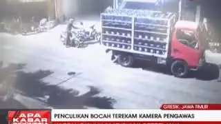 Rekaman penculikan anak ,terekam kamera cctv