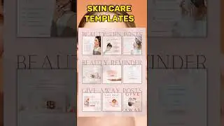 Skincare Instagram Post Templates | Skincare Social Media Posts| Beauty Templates | Canva Templates