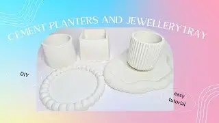 DIY cement planters /boho jewellery tray /cement
