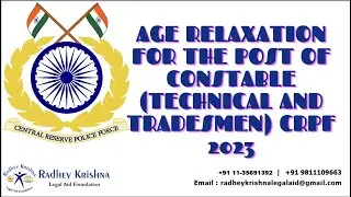 Order of Delhi HC granting Age Relaxation for post of Constable (Technical and Tradesmen) CRPF 2023