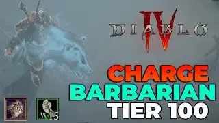 CHARGE Barbarian Tier 100 Nightmare Dungeon Showcase S1 - Diablo 4