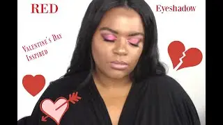 Red Shimmery cut crease