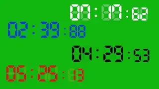 Free Animation Countdown Digital Clock 10 mins in 4 Colors HQ