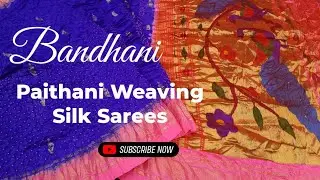 Bandhani Paithani Weaving Silk Sarees On Weavesmart. #Bandhani #Paithani #Silksaree