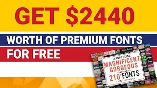 Get 210 plus Premium Fonts for Free