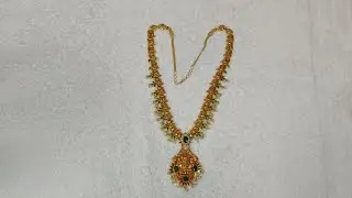 lakshmi and peacock design haram with weight