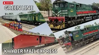 5 Up Green line Express Departure view | 2 DN Khyber Mail Express Arrival View | Pakistan Railways