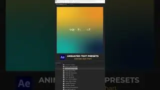 After Effects - Animated Text Presets - Espresso Eye Chart #aftereffects #motiondesign #shorts