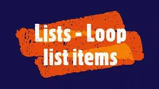 PYTHON - Lists - Loop list items #PythonTips #viral #viralvideo #videos #pythonvideos #video #lists