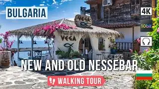 Bulgaria Nessebar 🇧🇬: Walking Tour of the New and Old Town. Walking the Timeless City 4К 🎧 2024