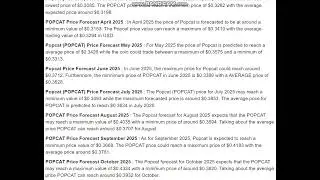 Popcat (POPCAT) Price Prediction   2025   - Popcat (POPCAT) Price Prediction