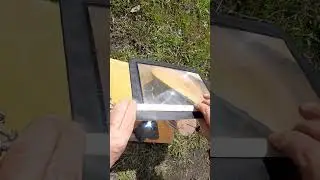 Солнечные эксперименты с гибкой линзой Френеля.