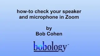 How-to check your speaker and microphone in Zoom.