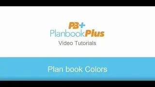 Managing Plan book Colors