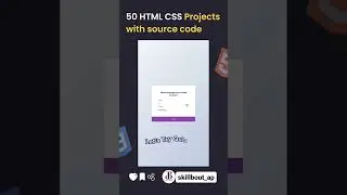 HTML CSS projects with source code 🔥😱👑 