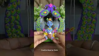 DIY clay Bal Gopal Jhula making #shorts