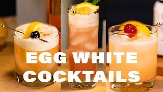 3 Classic Egg White Cocktails! (Amaretto Sour, Sloe Gin Fizz & Tequila Sour)