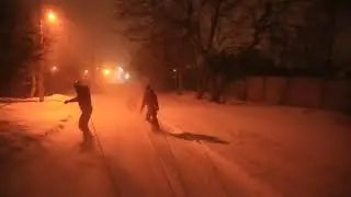 На сноуборде по ночной Одессе