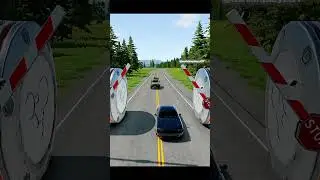Cars vs Bollards Beamng Drive #shorts #beamngdrive