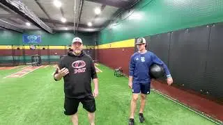 Reverse Med Ball throws with Rice Pitcher Matthew Linskey.