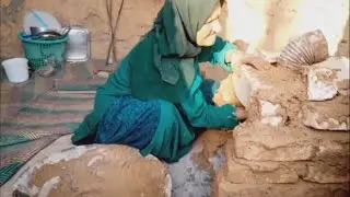 Ms. Samira is making a fireplace