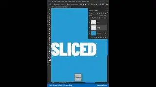 How to create sliced text effect in Adobe Photoshop #shorts