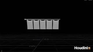 HOUDINI FLAG SIMULATION | Model and Animation of flags and flag pole