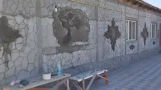 Обзор работ декоративная штукатурка стен арт бетон.