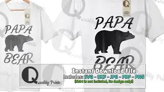 Clothing Design Preview - mama bear papa bear baby bearfamily - SVG, DXF, JPG, PDF, PNG