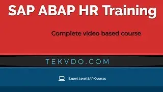 SAP ABAP HR Training - Complete video based course - HR ABAP