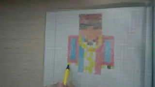 как нарисовать богатого компота из Minecraft по клеточкам