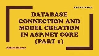 Database Connection and Model Creation in ASP.NET Core WebAPI Project on Visual Studio Code (Part 1)