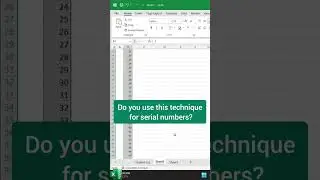 Automate Your Serial Numbers In Excel #excel #excelclasses