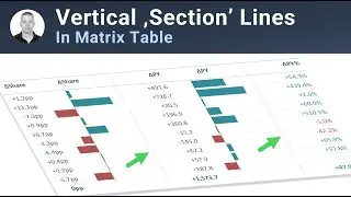 How to Add Vertical 'Section' Lines in Matrix Table To Visually Separate Metrics in Power BI