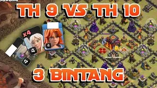 STRATEGI COC TH 9 VS TH 10 | COMBO PALING MANTAP