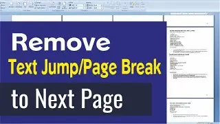 How to Remove Text Jump/Page Break to Next Page in Microsoft Word (MS Word) 2020
