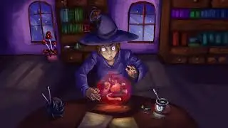 Witch After Effects animation (Loop)