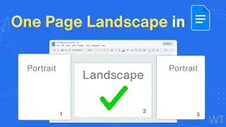 How to Make One Page Landscape in Google Docs | 1 Click!
