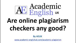Online plagiarism checkers  - are they any good? NO