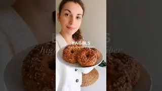 Super Easy Healthy Bagels - weight loss, high protein #bagels