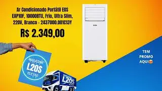 Ar Condicionado Portátil EOS EAP10F, 10000BTU, Frio, Ultra Slim, 220V, Branco - 2437000.001C13Y